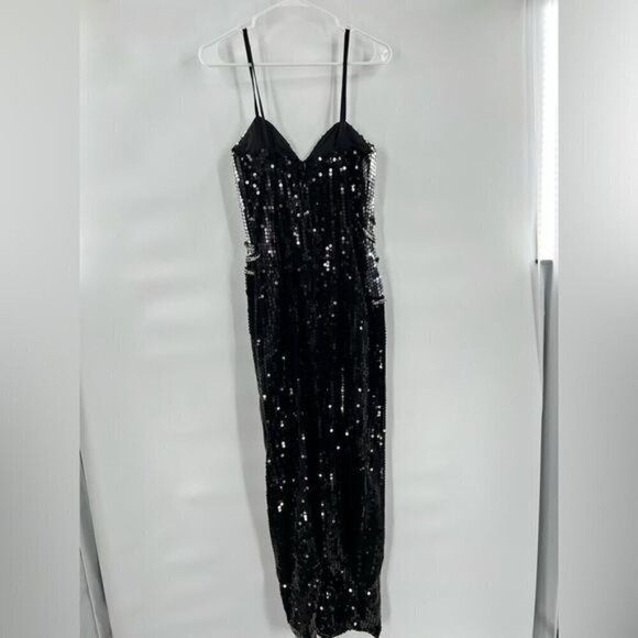 Vintage Alyce Designs black sequin dress size 10 - Picture 4 of 11